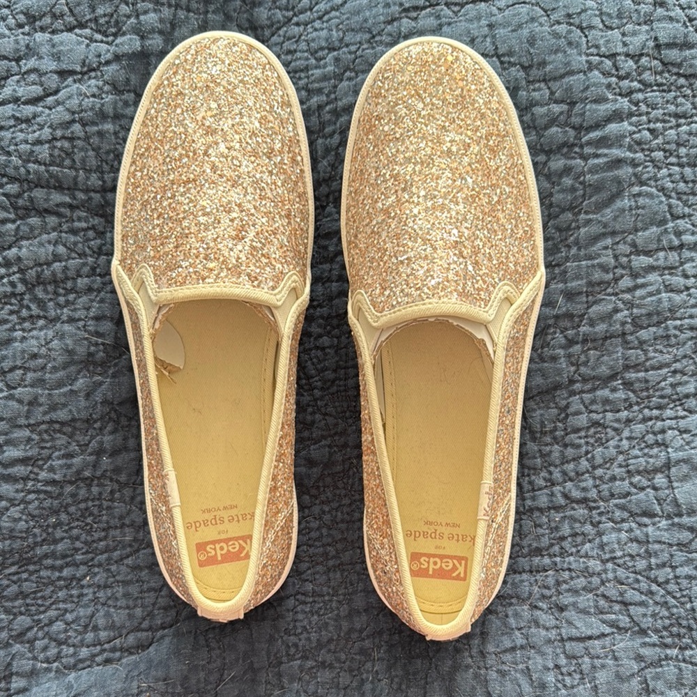 Keds for Kate Spade Women's Glitter Slip-On Shoes - pink 9.5
